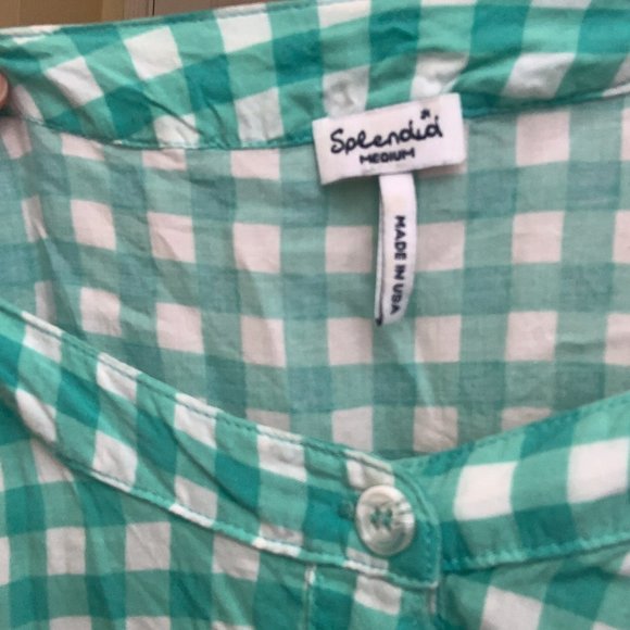 Splendid blue and white button down tank - Picture 4 of 4